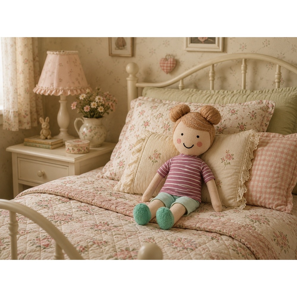 Pillowfort Decorative Pillow Pal Purple Stripe Girl NEW